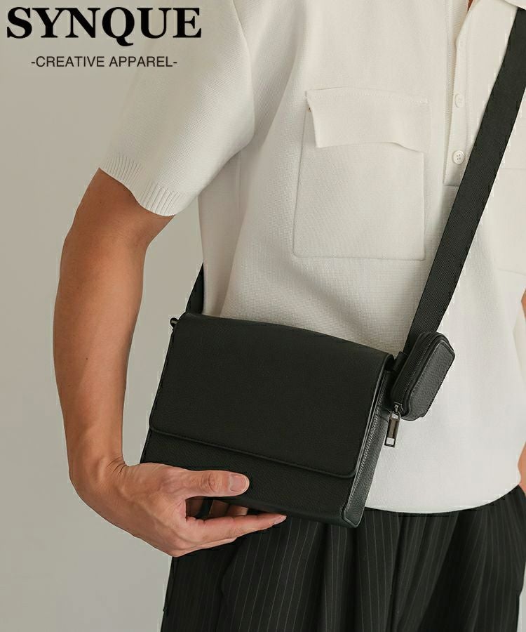 Box shoulder bag / ブラック [C]