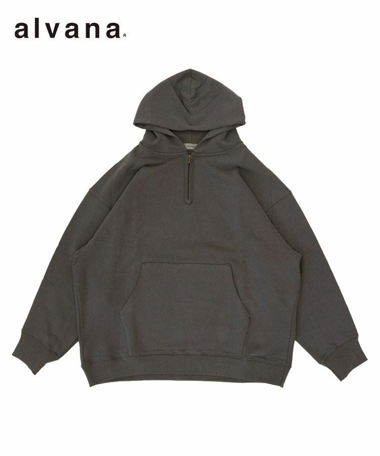 VINTAGE HALF ZIP UP PARKA / オールドブラック [ALV-00152]