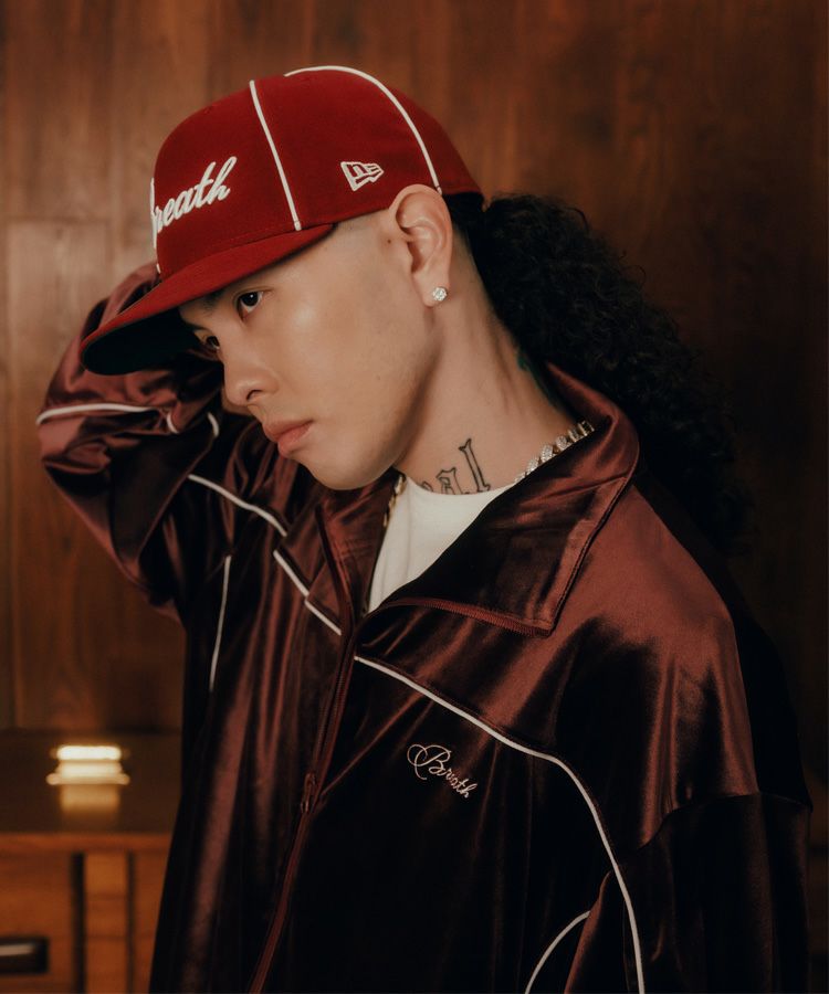 BREATH×NEW ERA SCRIPT LOGO PIPING 59FIFTY / バーガンディー [BR25AW