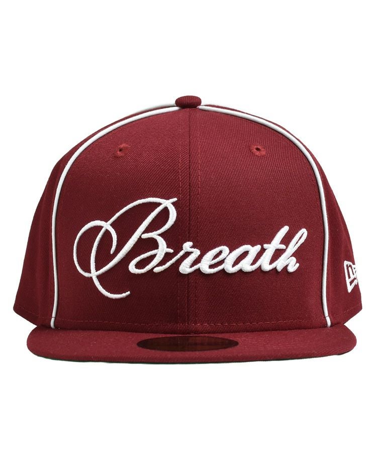BREATH×NEW ERA SCRIPT LOGO PIPING 59FIFTY / バーガンディー [BR25AW
