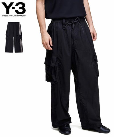 Y-3 NYLON WIRED 3 STRIPES CARGO PANTS / ブラック [KF1087]