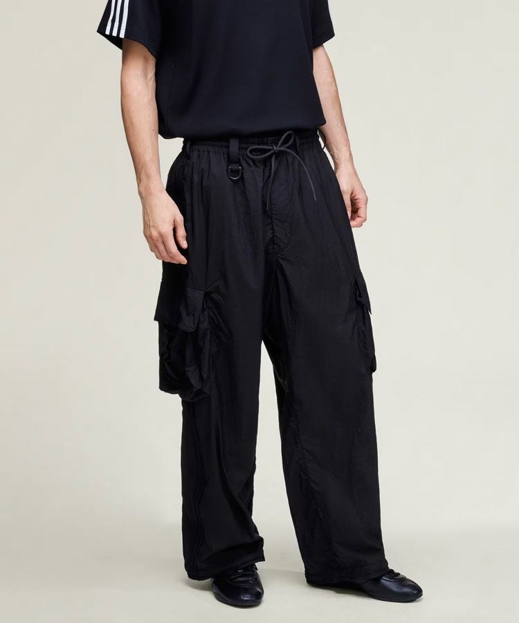 Y-3 NYLON WIRED 3 STRIPES CARGO PANTS / ブラック [KF1087]