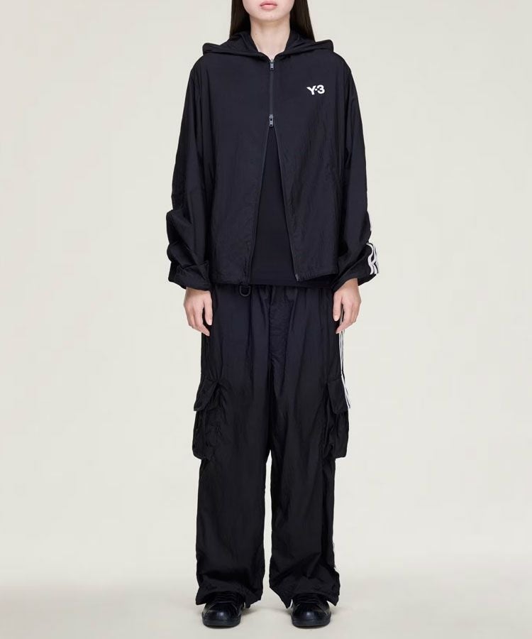Y-3 NYLON WIRED 3 STRIPES CARGO PANTS / ブラック [KF1087]