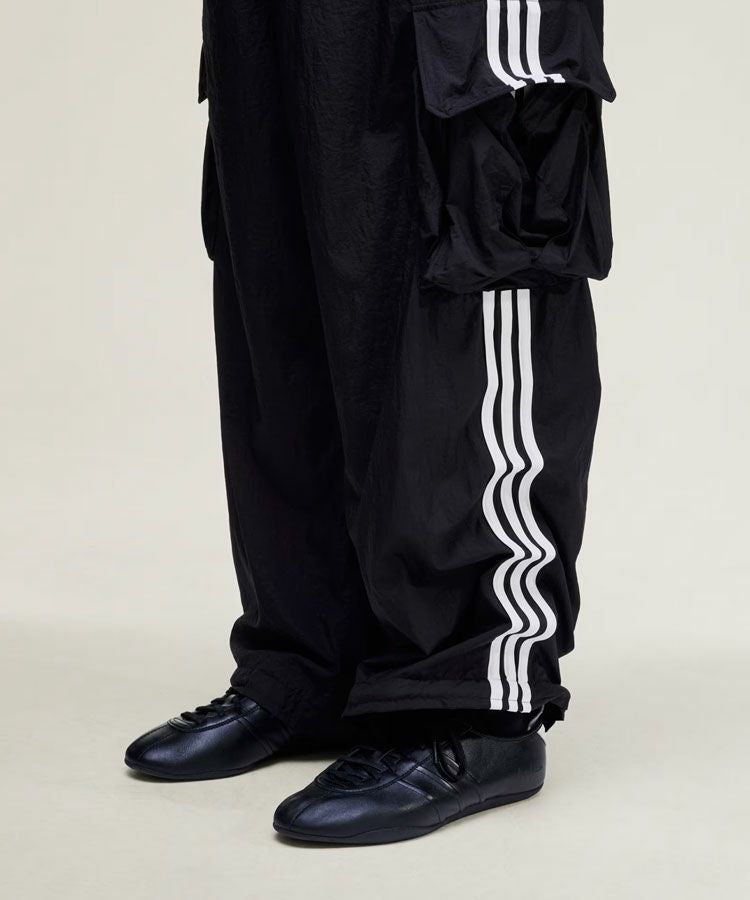 Y3 パンツ Y-3 NYLON WIRED 3 STRIPES CARGO PANTS / ブラック [KF1087]