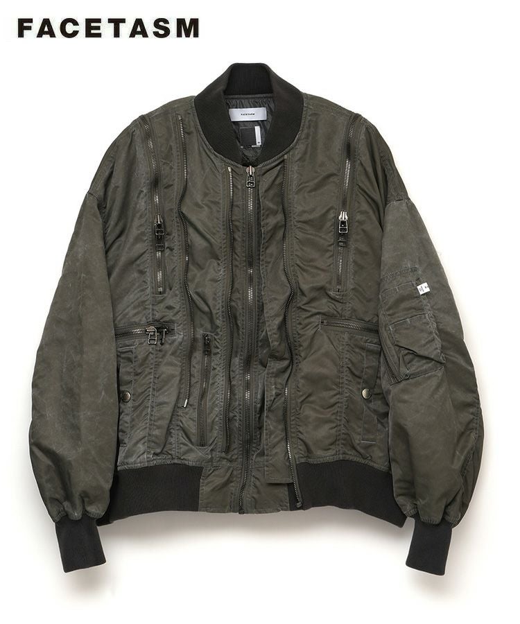 vintage gimmick Design zip ma-1 カーキ色 MSP-4025 Vintage Wash MA-1 Jacket in Army Green – Blue Owl Workshop