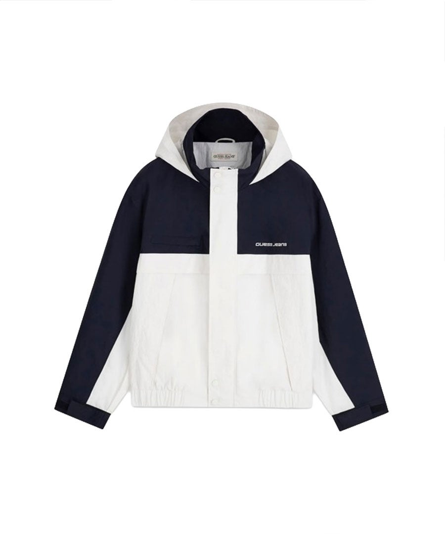 GUESS JEANS COLORBLOCK JKT / ホワイト×ネイビー [M6GL00WGYL2]