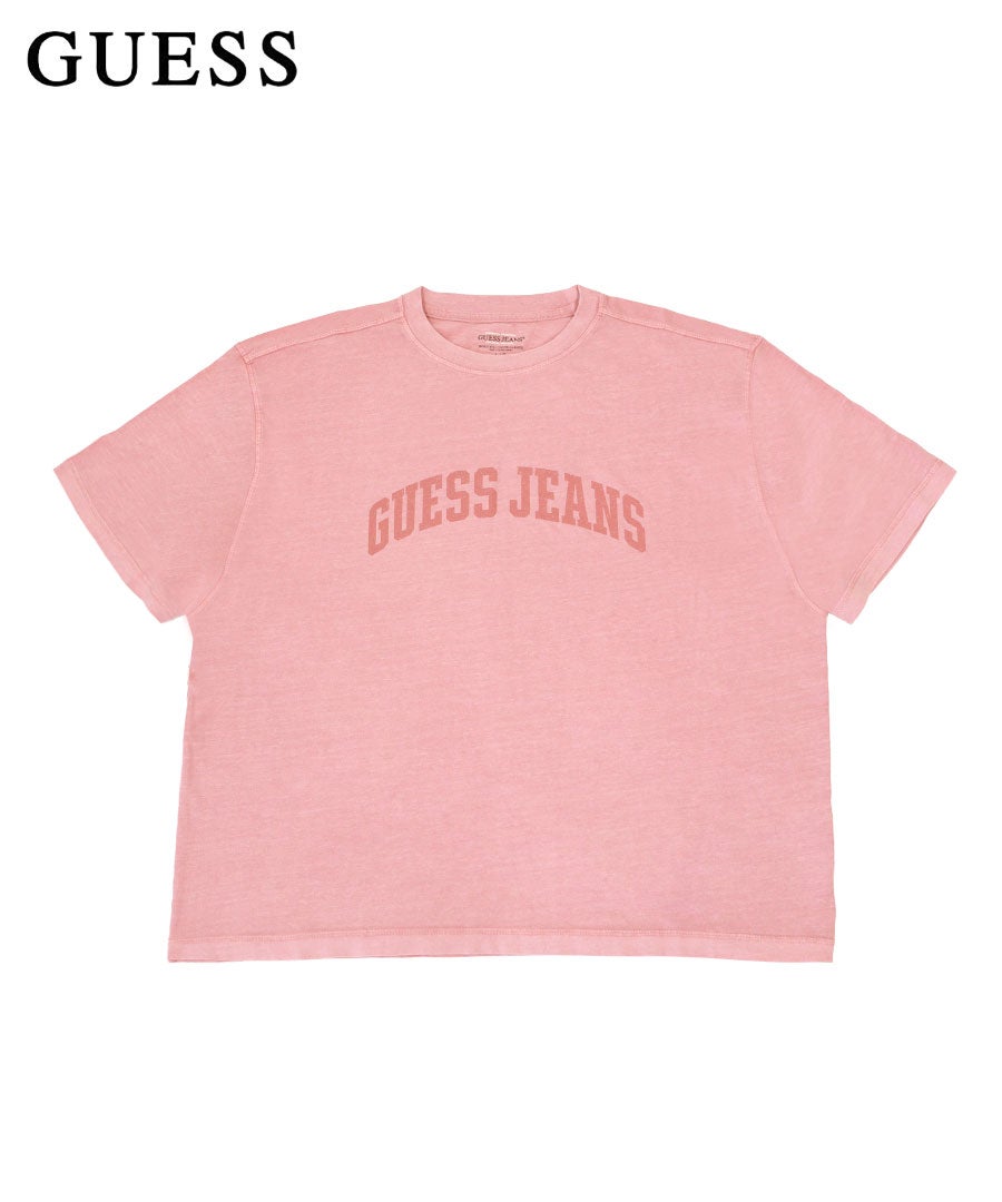 GUESS JEANS SS CN BOXY CROPPED TEE / ピンク [M6GIB6K8FQ4]