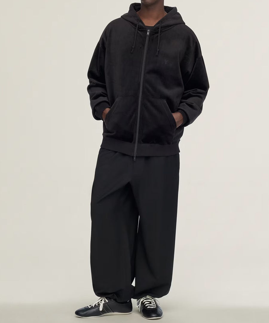 Y-3 VELVET CORDUROY ZIP HOODIE / ブラック [IA4371]