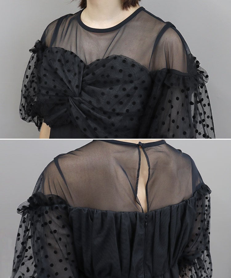 flocky dot one piece / 3カラー | STYLISE by DONOBAN