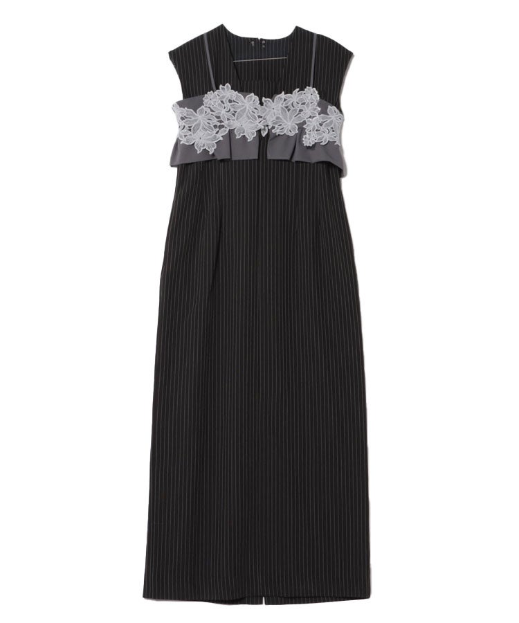 pinstripe sleeveless bustier dress / 3カラー | STYLISE by DONOBAN