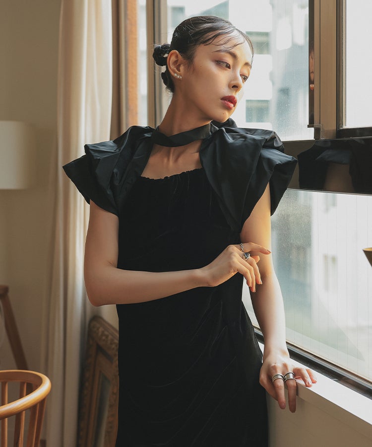 drape velour dress / 4カラー | STYLISE by DONOBAN