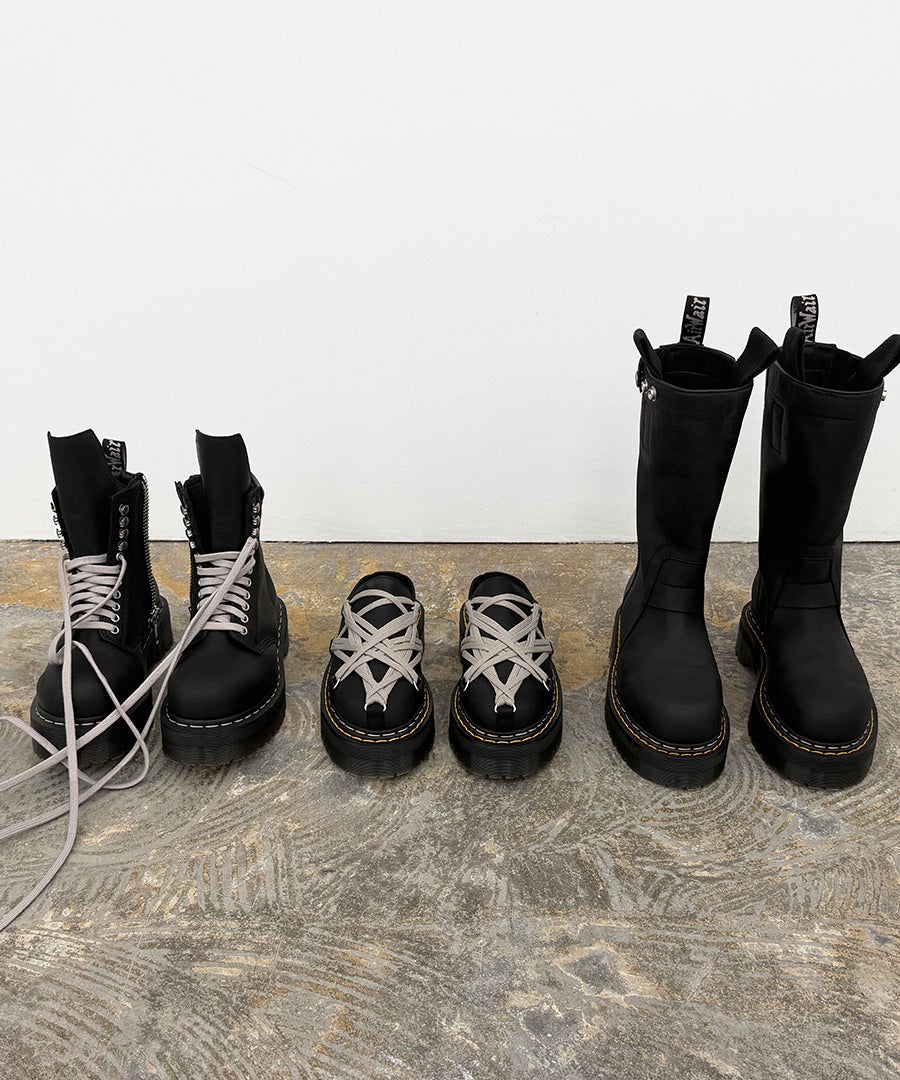 Dr.Martens 23cm ブーツ Dr.Martens×Rick Owens QUAD SOLE STEEL TOE BOOT / ブラック